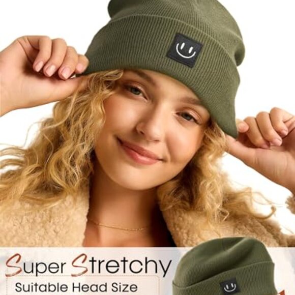 Unisex Knit Beanie Cuffed Winter Hat Soft Warm Ski Skull Cap - Picture 4 of 7